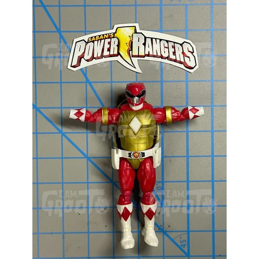 Power Rangers Lightning Collection Red Ranger Raphael TMNT Crossover Incomplete - Picture 2 of 6